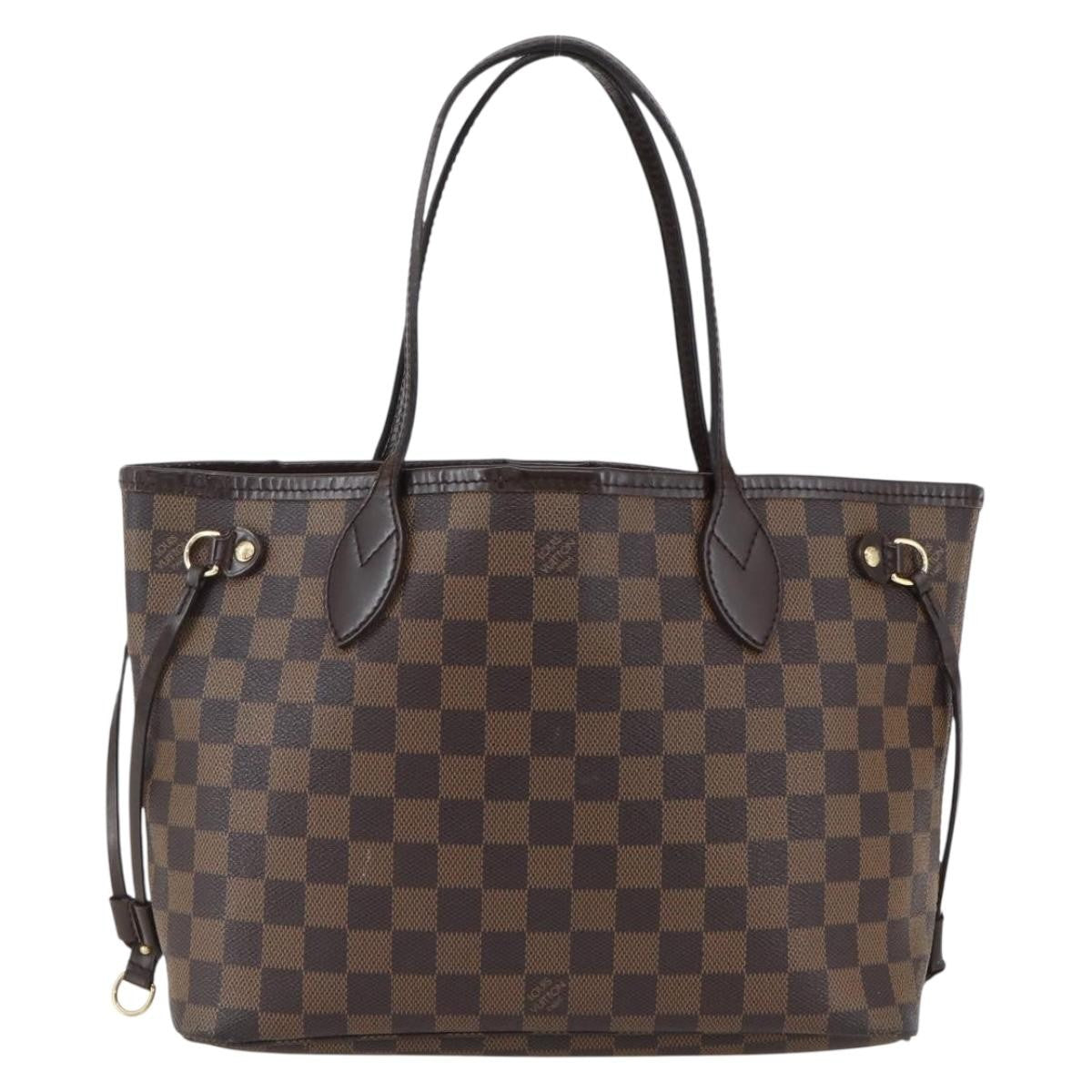 Louis Vuitton Neverfull Tote Damier, BROWN, CANVAS, Tote bag