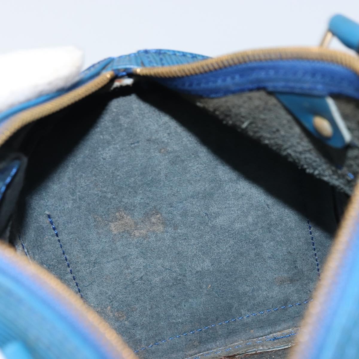 Louis Vuitton Speedy Handbag Epi Leather, BLUE, LEATHER, Handbag