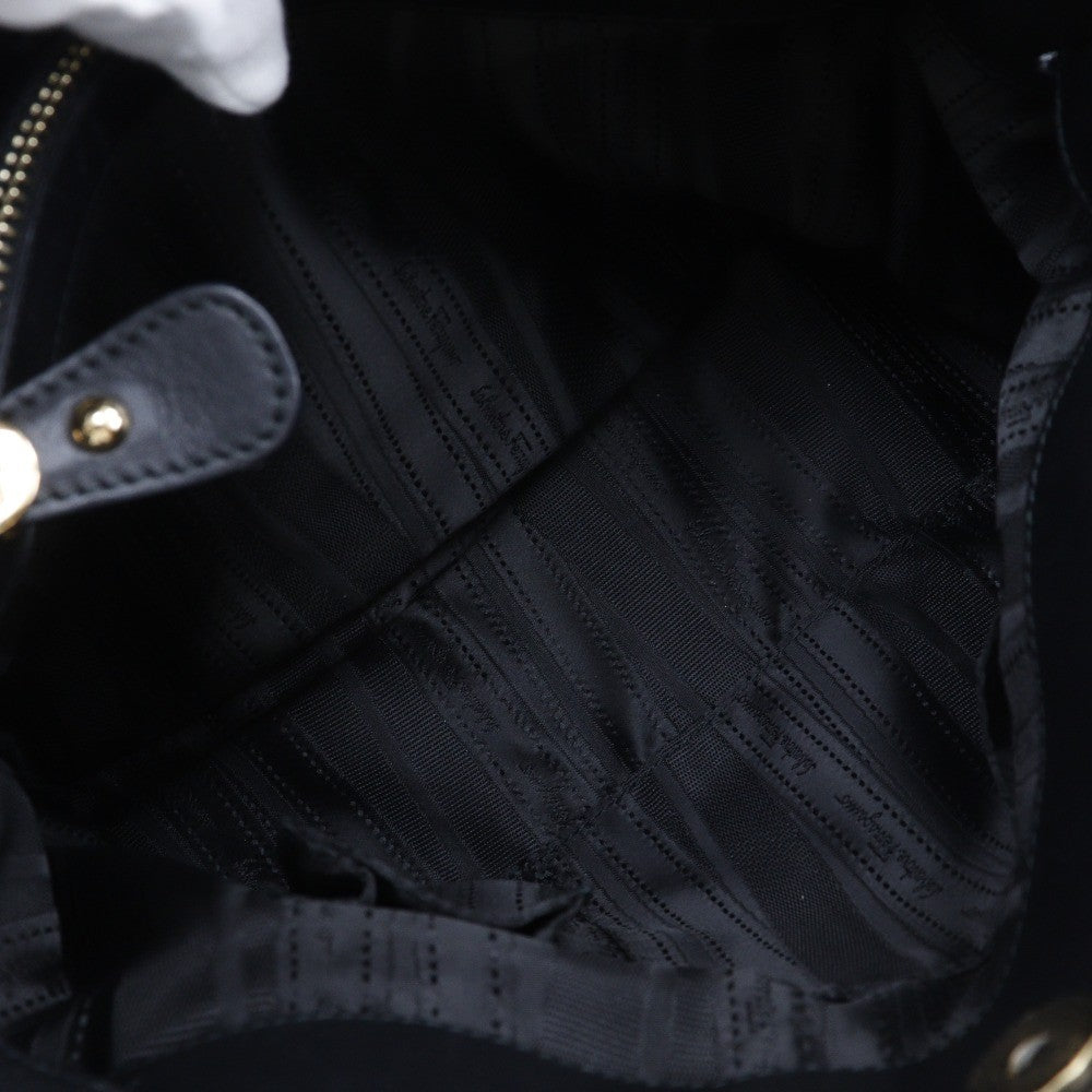 Salvatore Ferragamo W Chain Tote Leather, BLACK, LEATHER, Tote bag