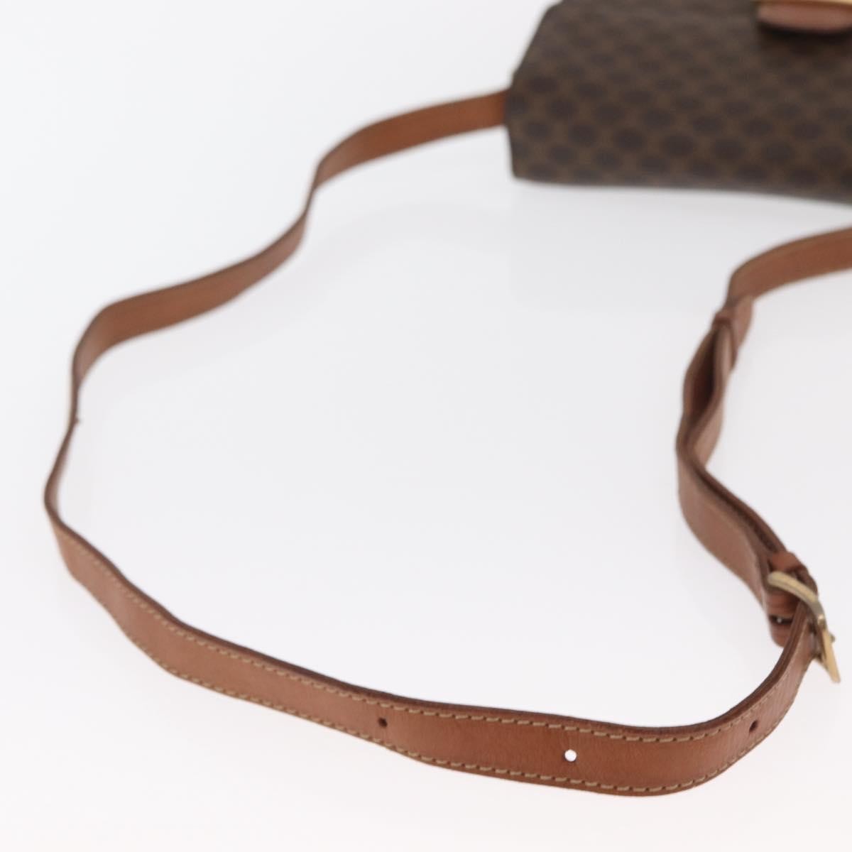 Celine Vintage Horse Carriage Macadam Shoulder Bag Canvas, BROWN, PVC, Shoulder bag