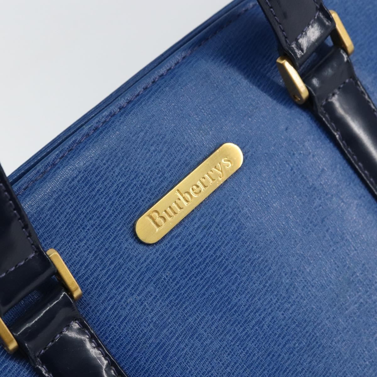 Burberry Vintage Handbag Leather, Blue, Leather, Handbag