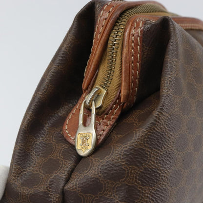 Celine Macadam Pochette Canvas and Leather, BROWN, CANVAS, Clutche & pouche