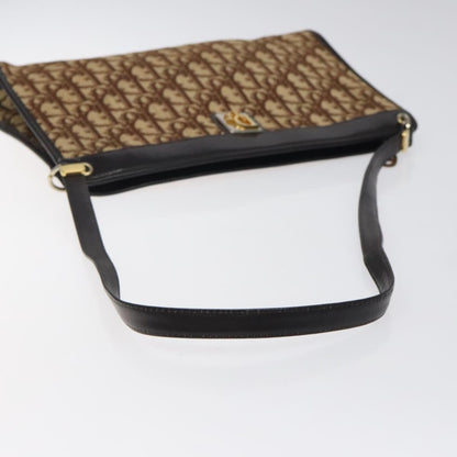 Christian Dior Vintage Trotter Shoulder Bag Canvas, BROWN, CANVAS, Shoulder bag
