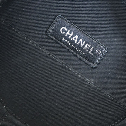 Chanel Evening On The Moon Round Evening Bag Glittered PVC with Patent, SILVER, PATENT_LEATHER, Shoulder bag
