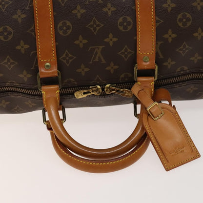 Louis Vuitton Keepall Bag Monogram Canvas, BROWN, CANVAS, Travel bag