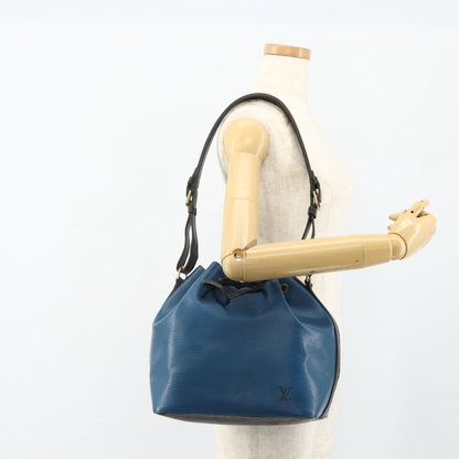 Louis Vuitton Bicolor Petit Noe Handbag Epi Leather, Blue, Leather, Shoulder Bag