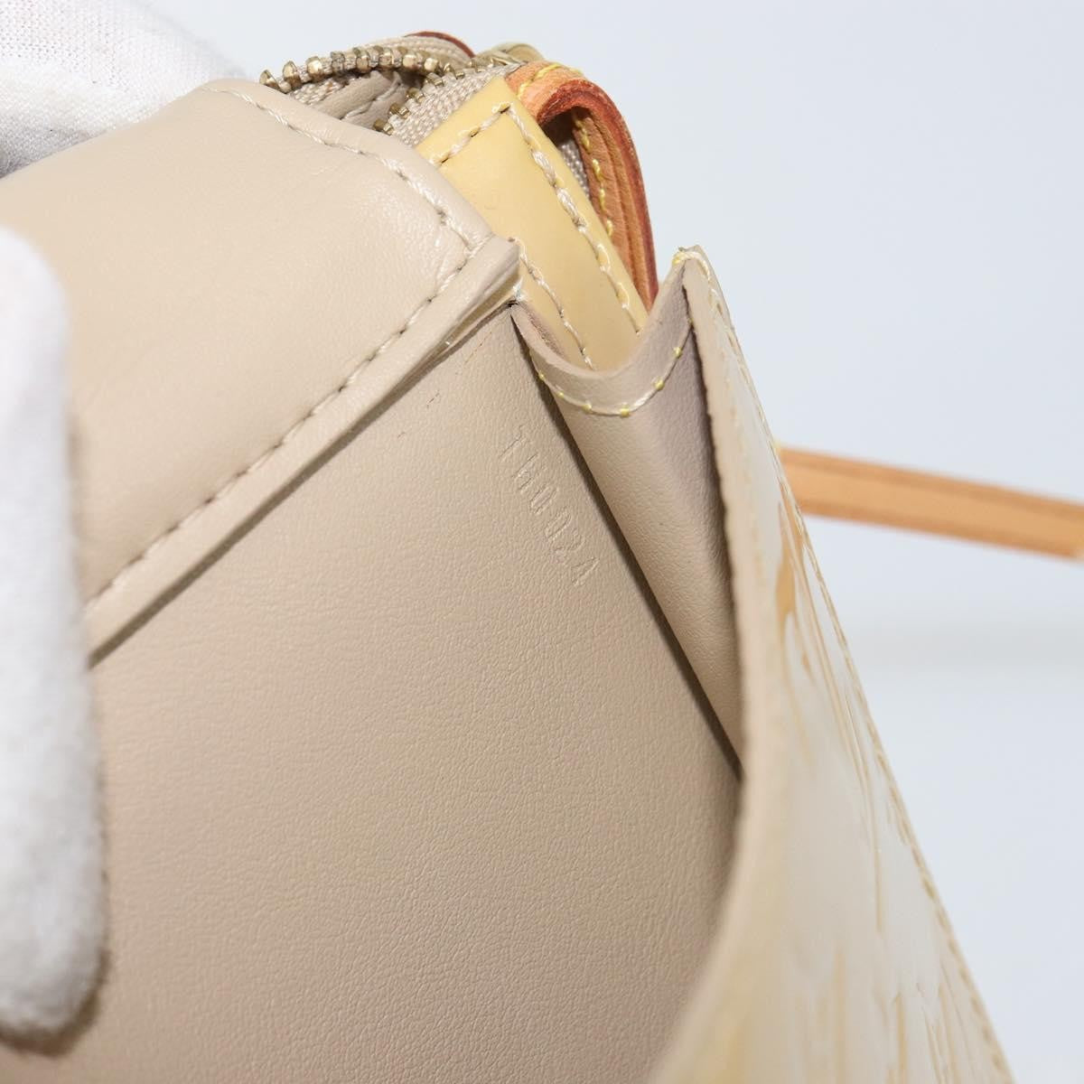 Louis Vuitton Mott Handbag Monogram Vernis, Beige, Patent Leather, Clutch