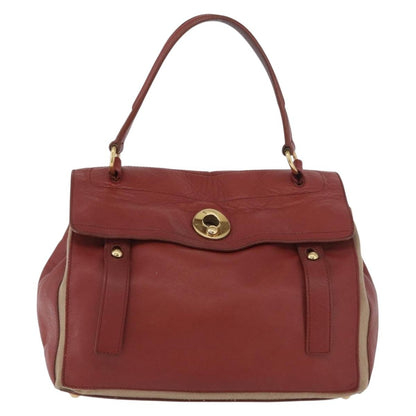 Saint Laurent Muse Two Bag Leather, Red, Leather, Handbag
