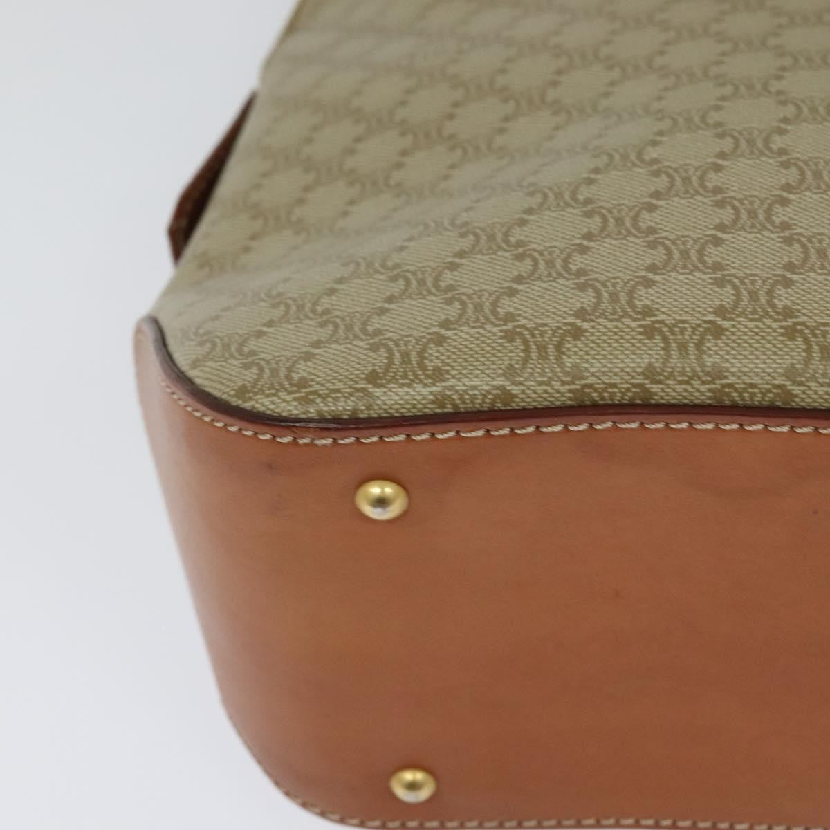 Celine Vintage Macadam Handbag Canvas, Beige, Canvas, Handbag
