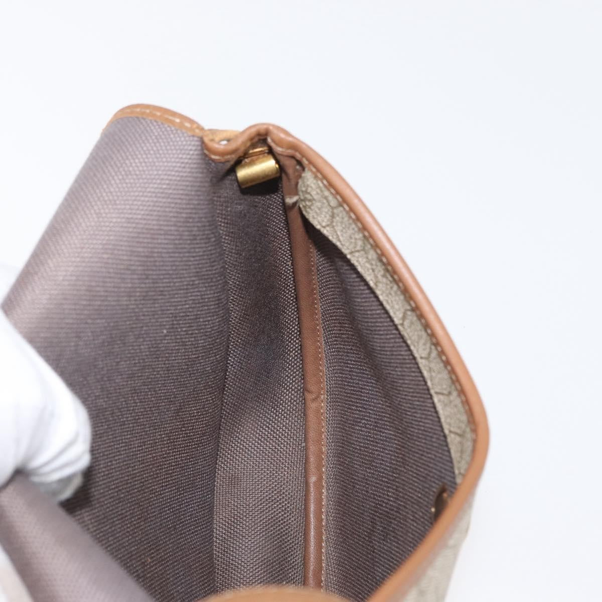 Christian Dior Vintage Honeycomb Flap Crossbody Bag Canvas and Leather, BEIGE, CANVAS, Shoulder bag