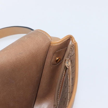 Christian Dior Vintage Honeycomb Shoulder Bag Canvas and Leather, BEIGE, CANVAS, Shoulder bag