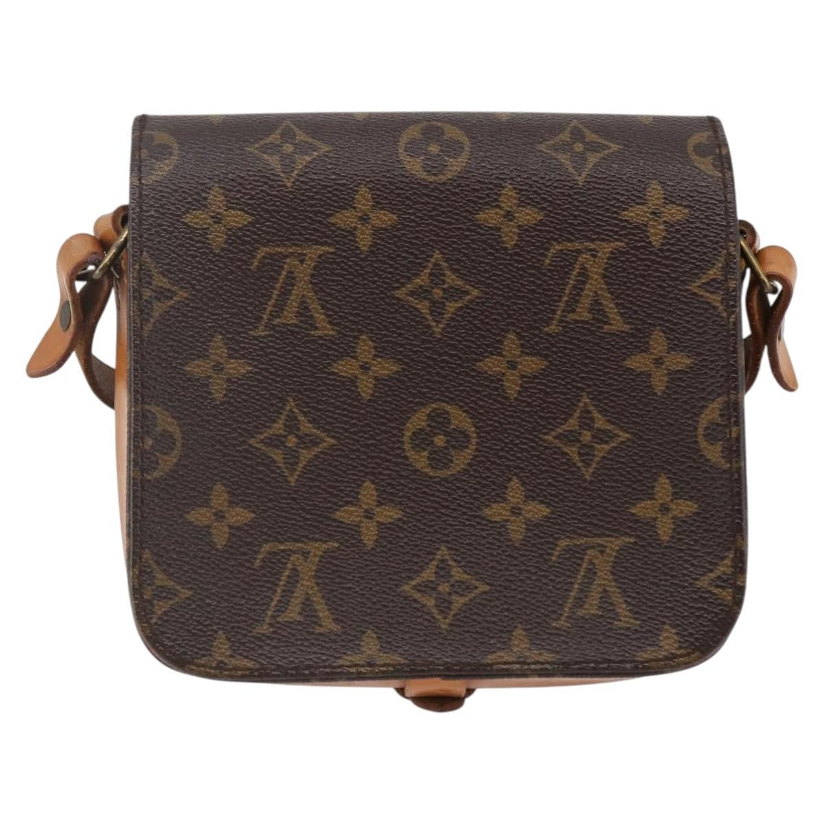Louis Vuitton Cartouchiere Handbag Monogram Canvas, BROWN, CANVAS, Shoulder bag