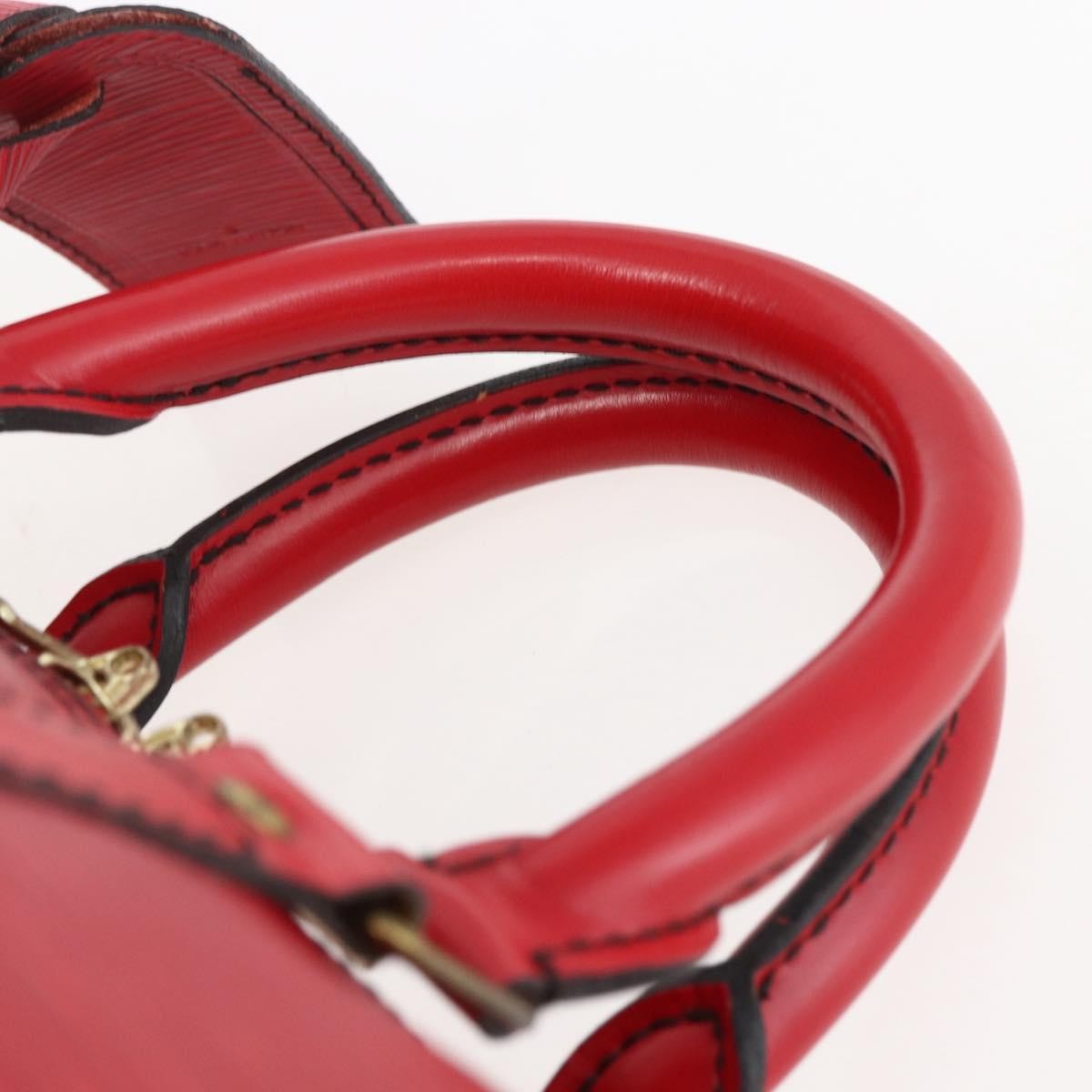 Louis Vuitton Keepall Bag Epi Leather, RED, LEATHER, Travel bag