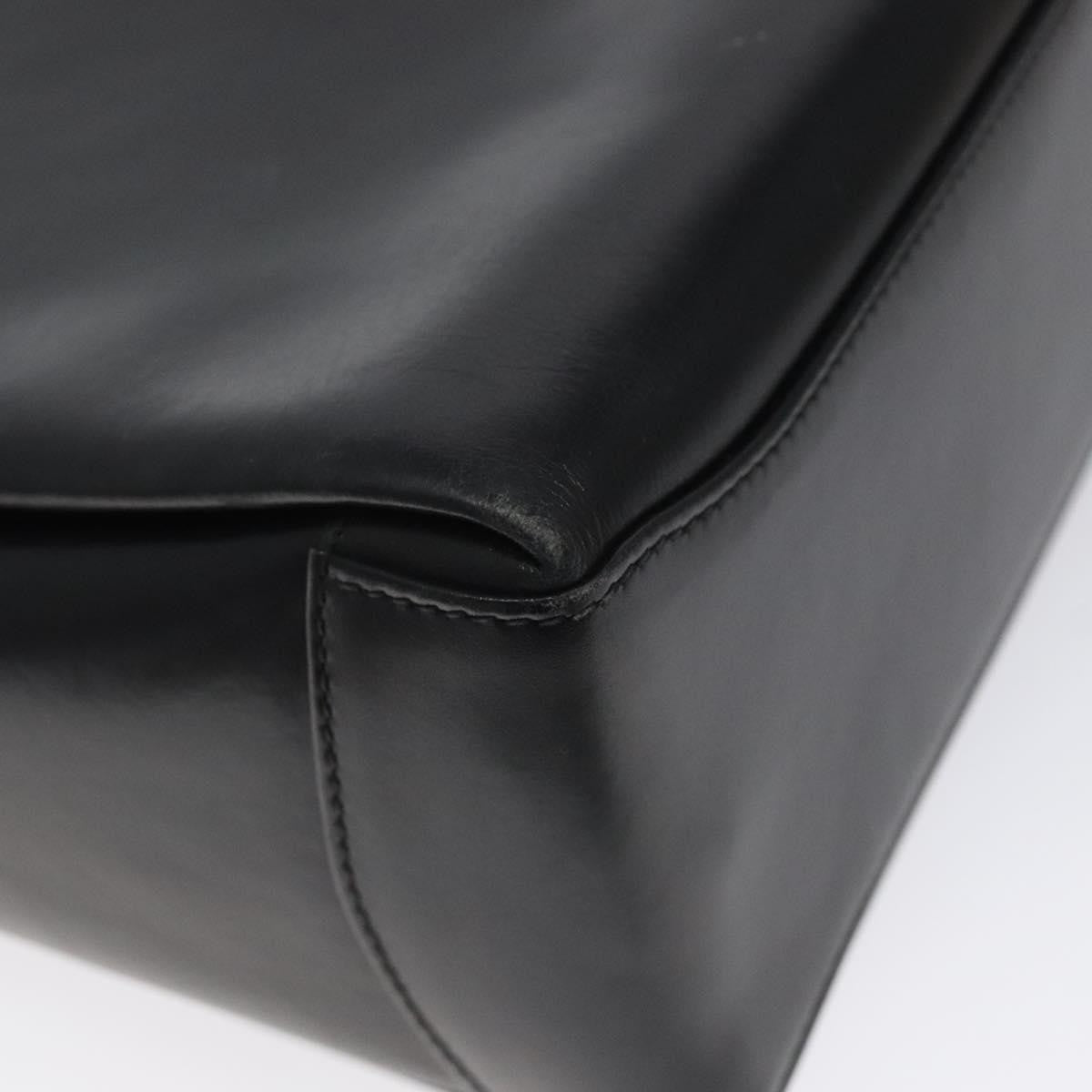 Gucci Vintage Convertible Box Crossbody Bag Leather, BLACK, LEATHER, Handbag