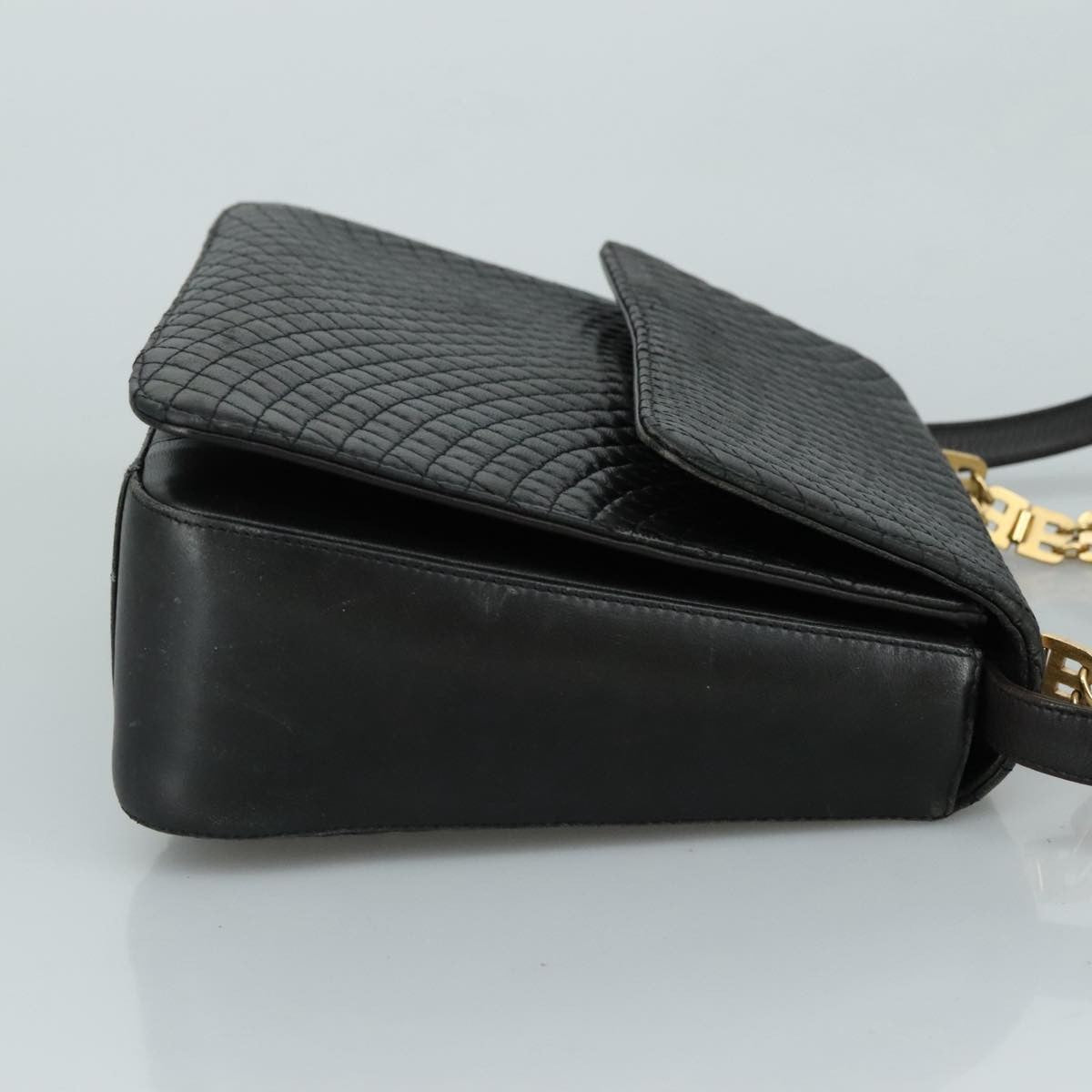 Bally Vintage Flap Handbag Quilted Leather, BLACK, LEATHER, Handbag
