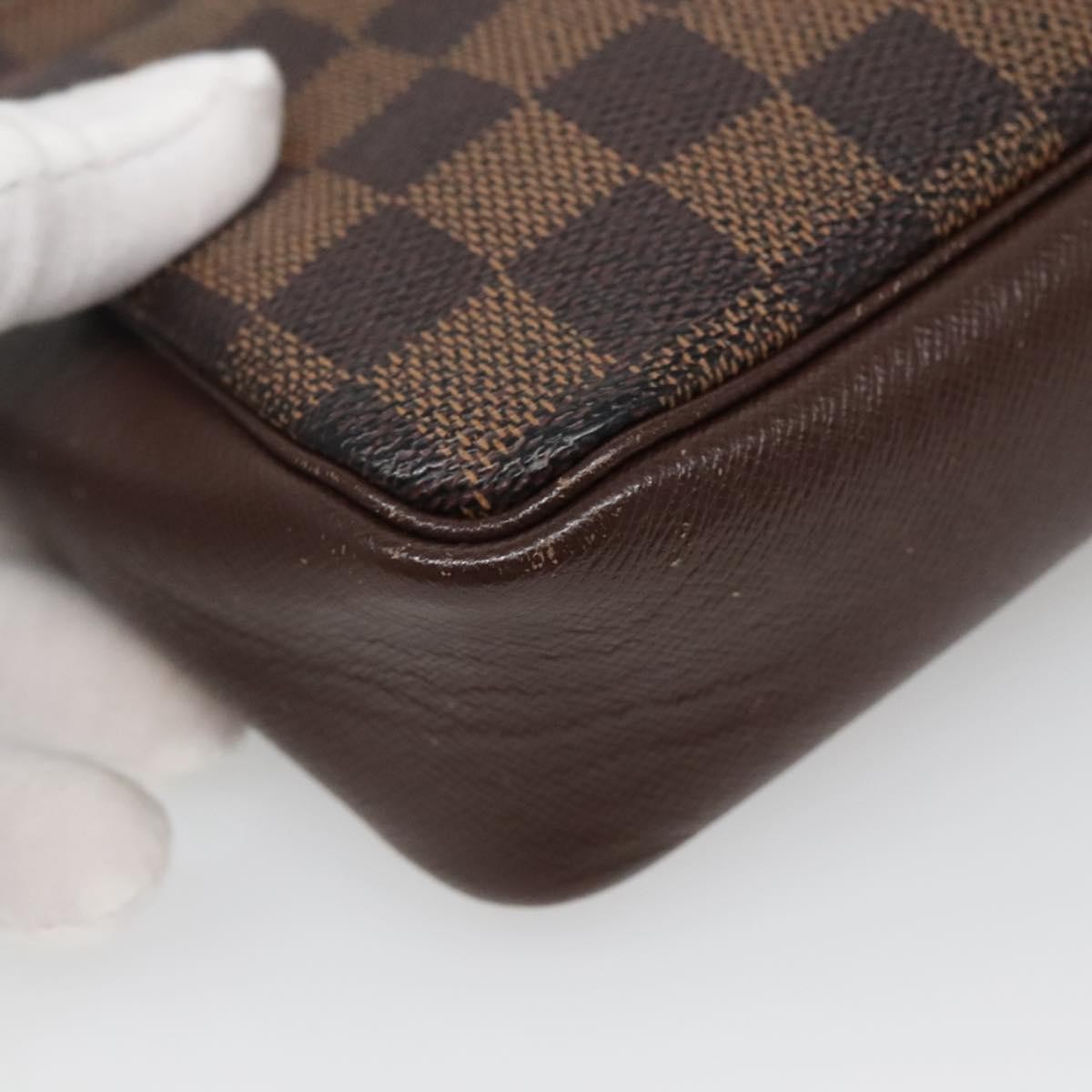 Louis Vuitton Trousse Make Up Bag Damier, BROWN, CANVAS, Clutche & pouche