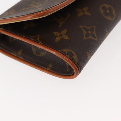 Louis Vuitton Twin Handbag Monogram Canvas, BROWN, CANVAS, Clutche & pouche
