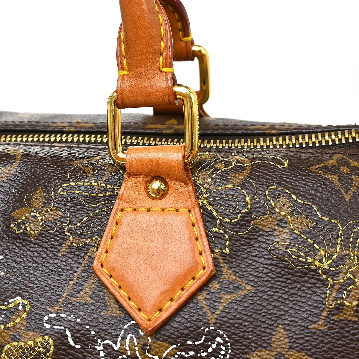 Louis Vuitton Speedy Handbag Limited Edition Monogram Dentelle, Brown, Canvas, Handbag