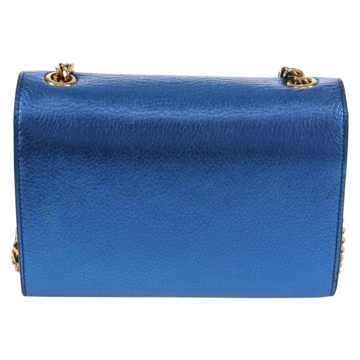 Saint Laurent Classic Monogram Tassel Crossbody Bag Leather, BLUE, LEATHER, Shoulder bag
