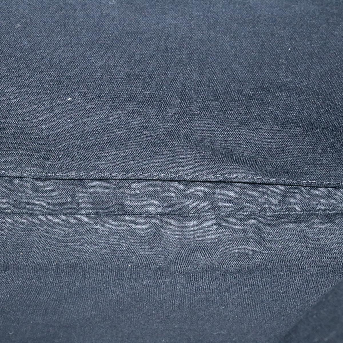 Balenciaga Navy Zip Pouch Canvas and Leather, WHITE, CANVAS, Clutche & pouche