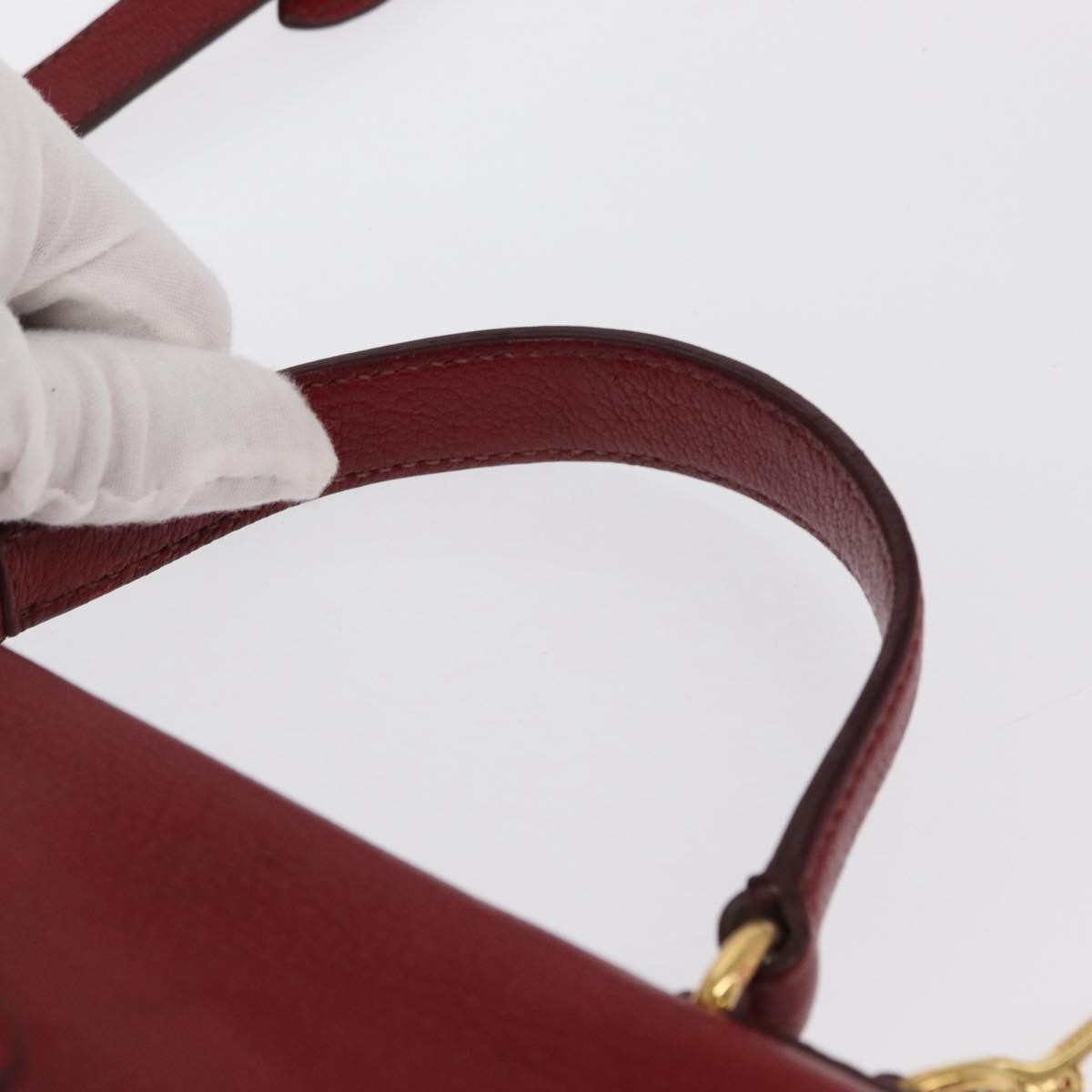 Miu Miu Madras Top Handle Bag Leather, RED, LEATHER, Handbag