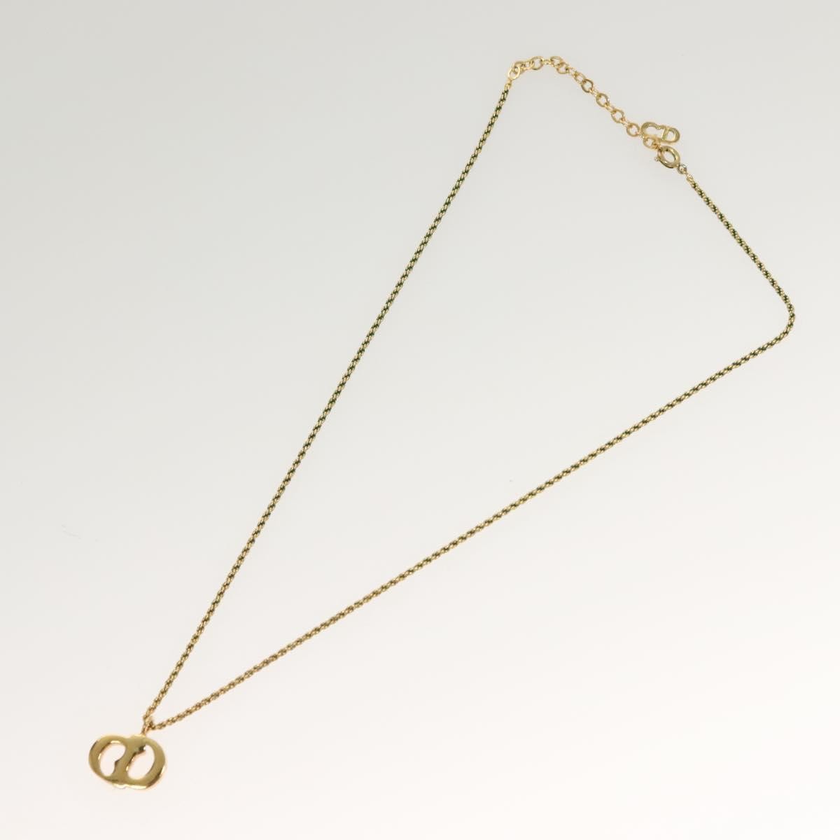 Christian Dior CD Pendant Necklace Metal, GOLD, METAL, Necklace