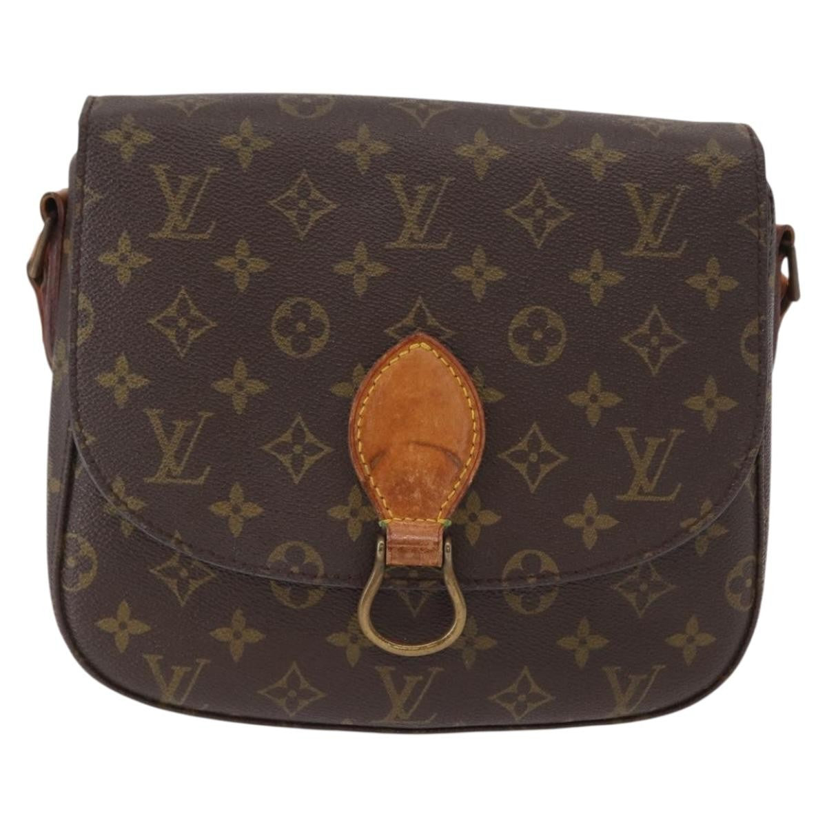 Louis Vuitton Saint Cloud Handbag Monogram Canvas, BROWN, CANVAS, Shoulder bag