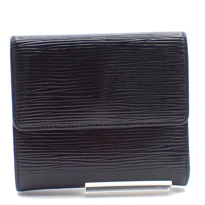 Louis Vuitton Porte Monnaie Billet Carte Crédit Leather, BLACK, LEATHER, Wallets