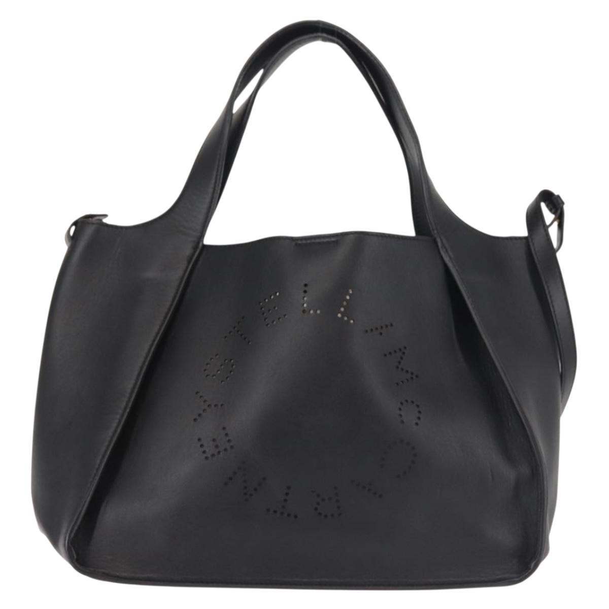 Stella McCartney Cabas tote bag leather, BLACK, LEATHER, Handbag