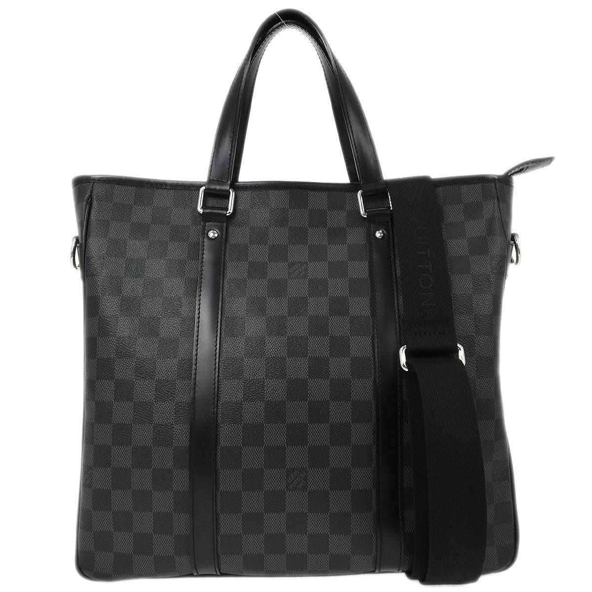 Louis Vuitton Tadao Handbag Damier Graphite, GRAY, CANVAS, Tote bag