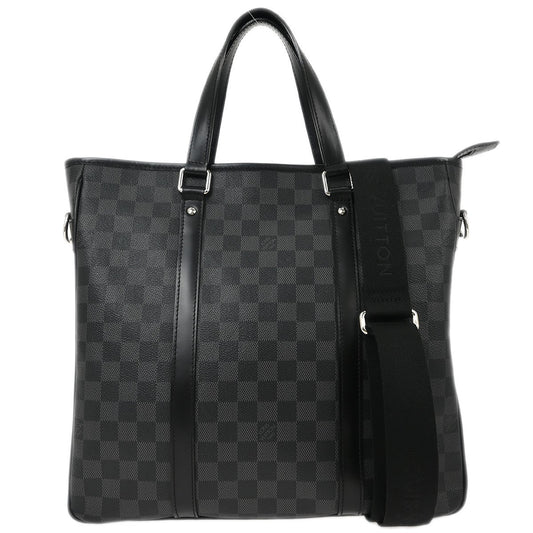 Louis Vuitton Tadao Handbag Damier Graphite, GRAY, CANVAS, Tote bag