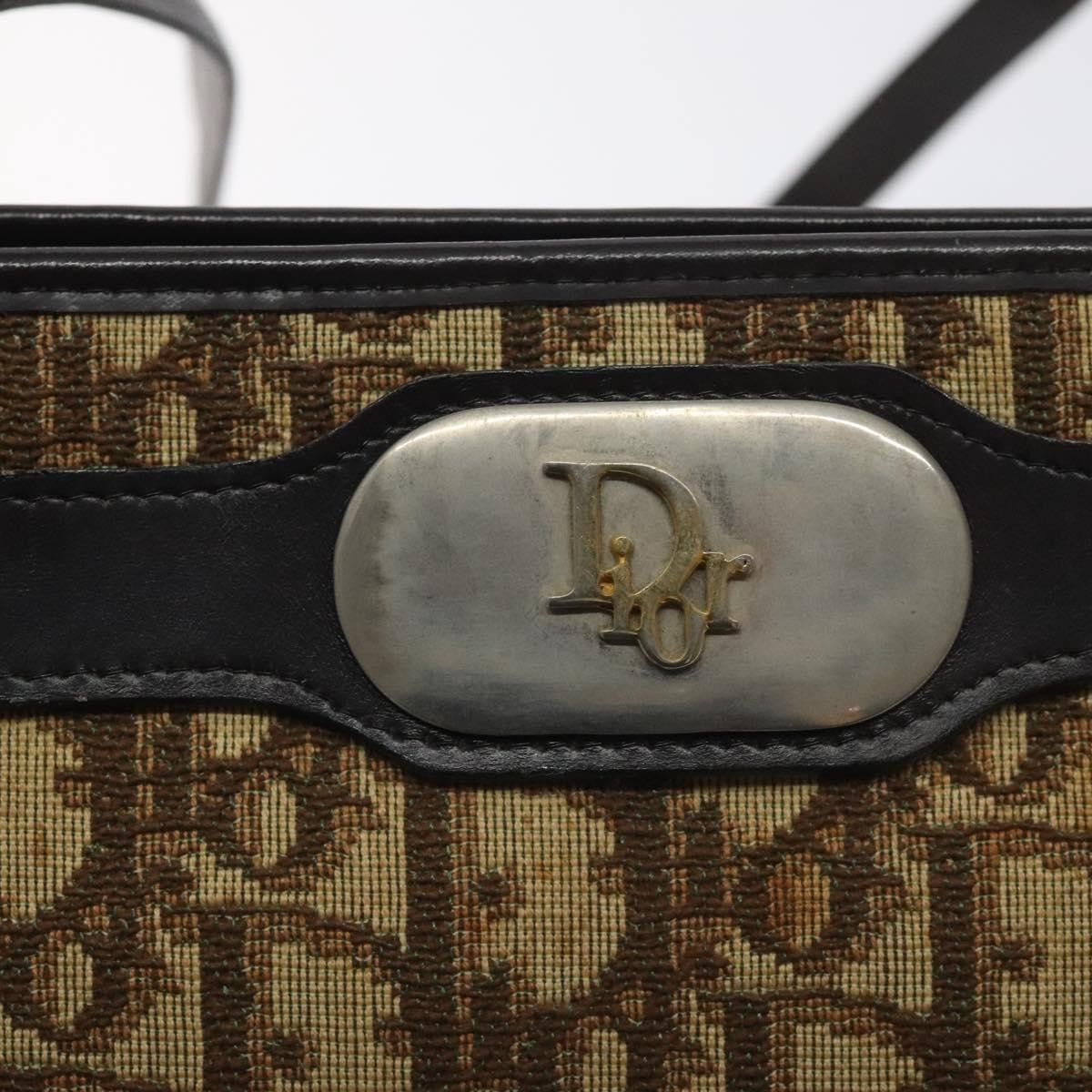 Christian Dior Vintage Trotter Shoulder Bag Canvas, BROWN, CANVAS, Shoulder bag
