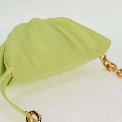 Bottega Veneta The Chain Pouch Leather, YELLOW, LEATHER, Clutche & pouche