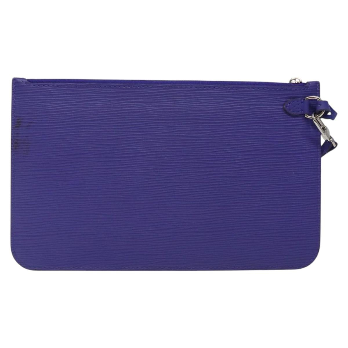 Louis Vuitton Neverfull Pochette Epi Leather, PURPLE, LEATHER, Tote bag