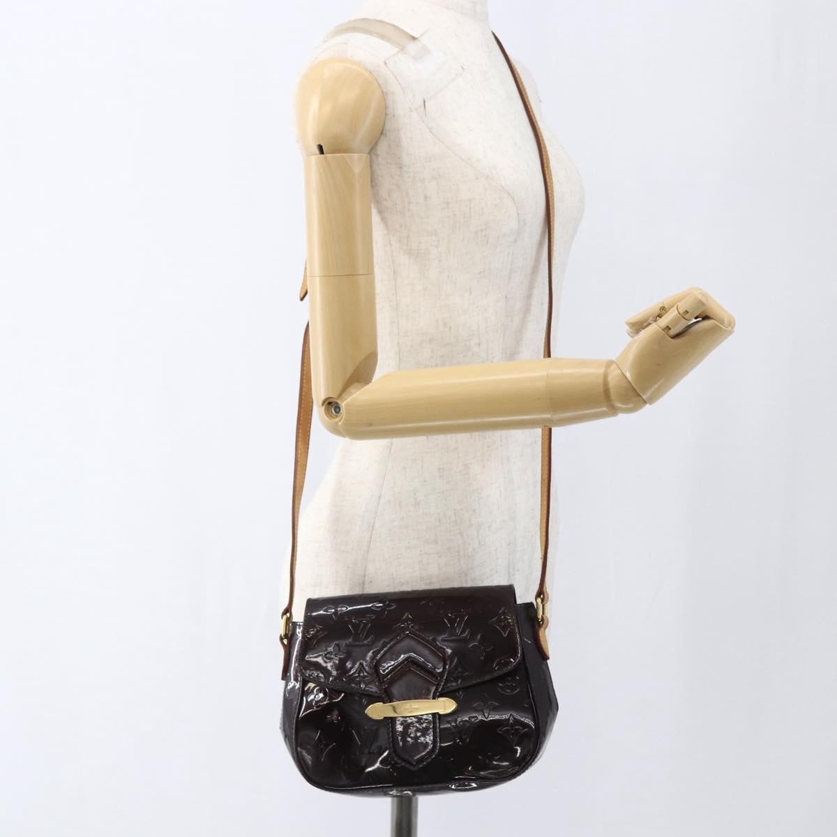 Louis Vuitton Bellflower Handbag Monogram Vernis, PURPLE, PATENT_LEATHER, Shoulder bag