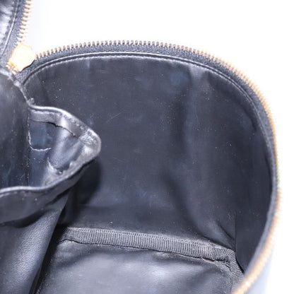 Chanel Vintage Timeless Cosmetic Case Caviar, BLACK, LEATHER, Toiletry Case