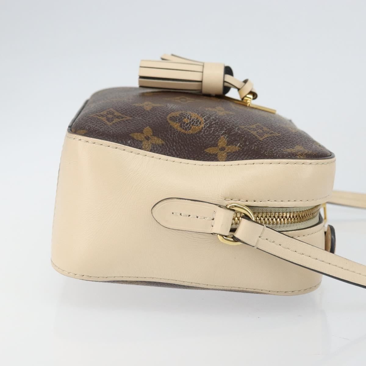 Louis Vuitton Saintonge Handbag Monogram Canvas with Leather, BROWN, CANVAS, Handbag
