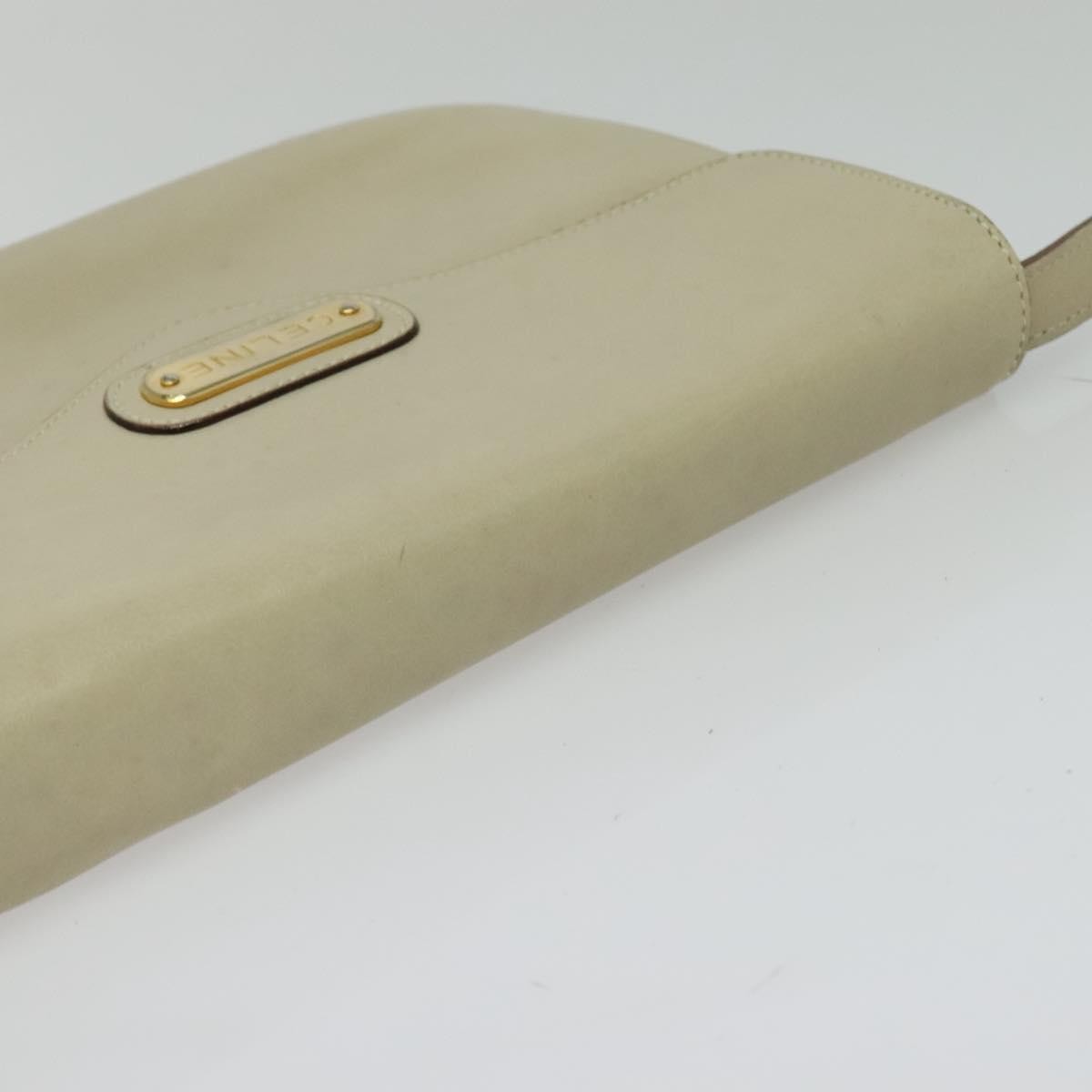 Celine Shoulder Bag Leather, BEIGE, LEATHER, Shoulder bag