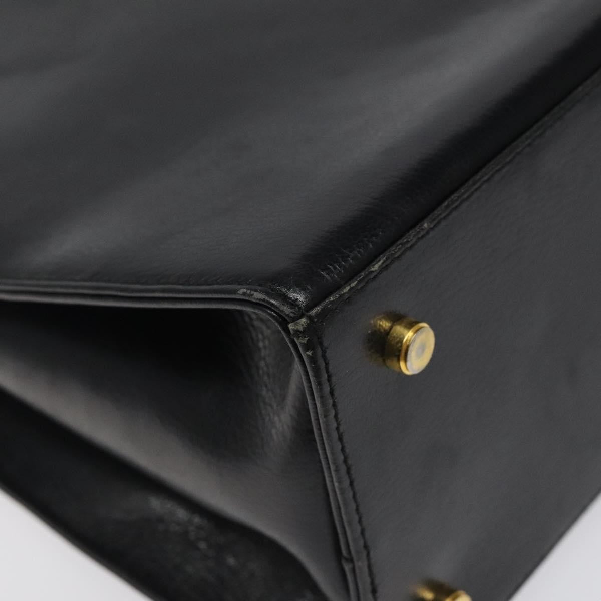 Salvatore Ferragamo Gancini Shoulder Bag Leather, BLACK, LEATHER, Shoulder bag