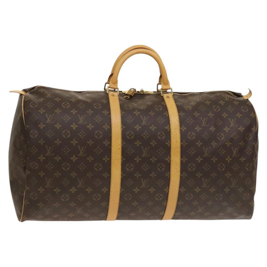 Louis Vuitton Keepall Bag Monogram Canvas, BROWN, CANVAS, Travel bag