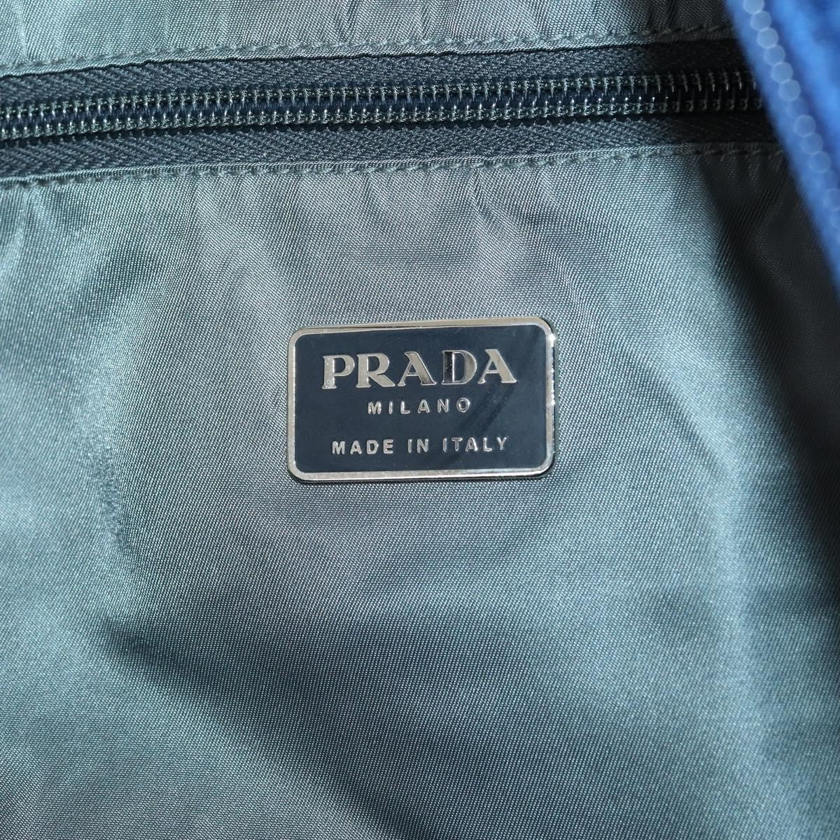 Prada Convertible Weekender Bag Tessuto, Blue, Nylon, Travel Bag