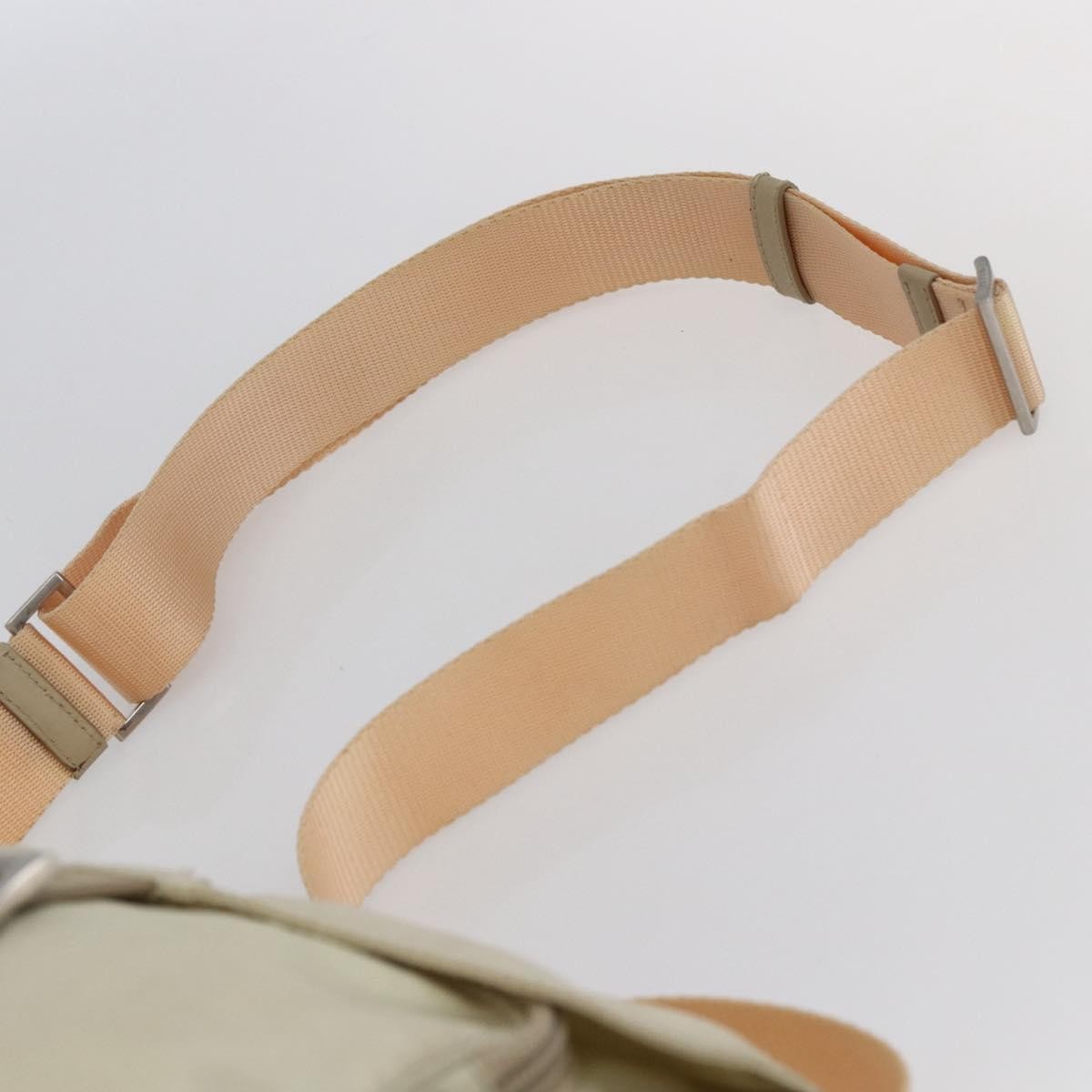 Prada Buckle Messenger Bag Tessuto, Beige, Nylon, Shoulder Bag