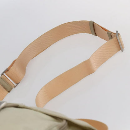Prada Buckle Messenger Bag Tessuto, Beige, Nylon, Shoulder Bag