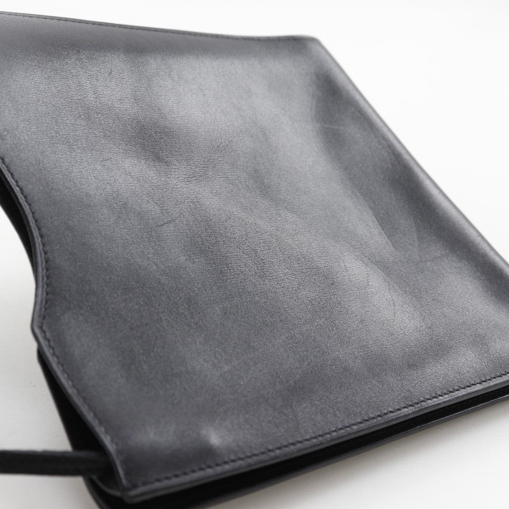 Hermes Onimaitou Handbag Leather, BLACK, LEATHER, Shoulder bag