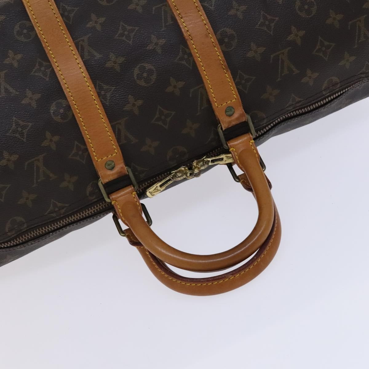 Louis Vuitton Keepall Bag Monogram Canvas, BROWN, CANVAS, Travel bag