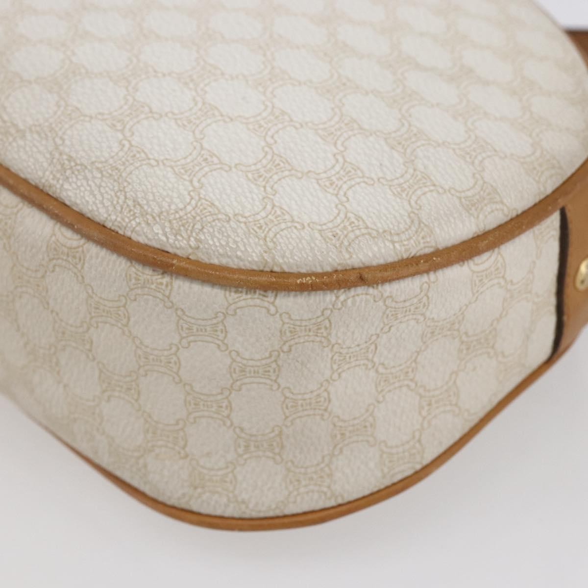 Celine Macadam Shoulder Bag PVC Leather, WHITE, PVC, Shoulder bag