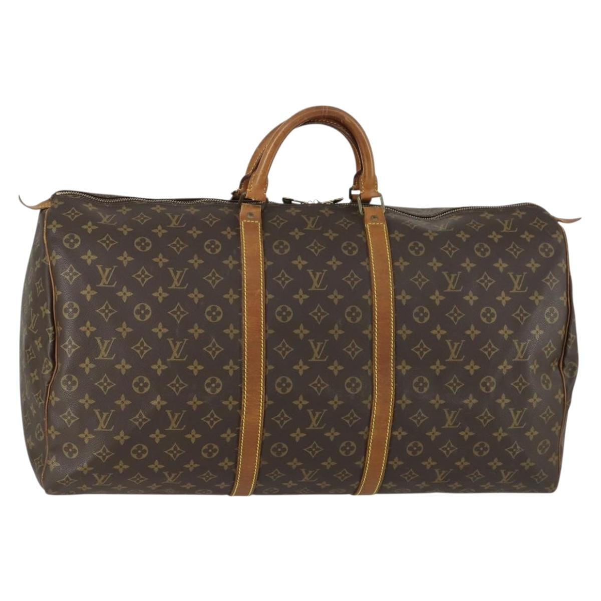 Louis Vuitton Keepall Bag Monogram Canvas, Brown, Canvas, Travel Bag