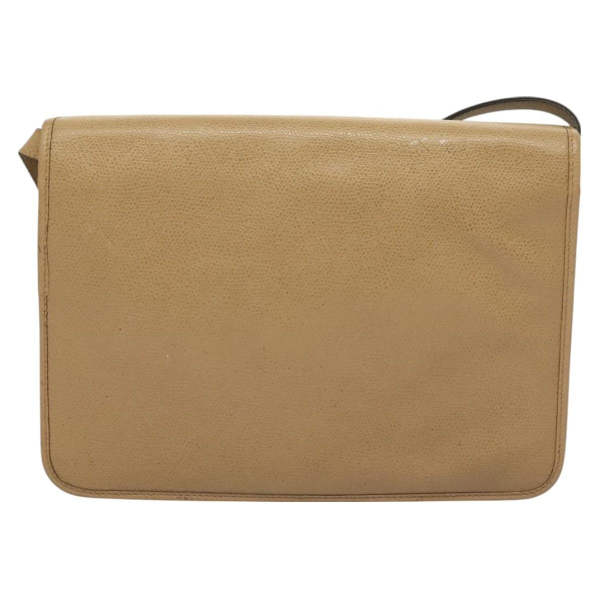 Christian Dior Vintage Honeycomb Shoulder Bag Leather, BEIGE, LEATHER, Shoulder bag