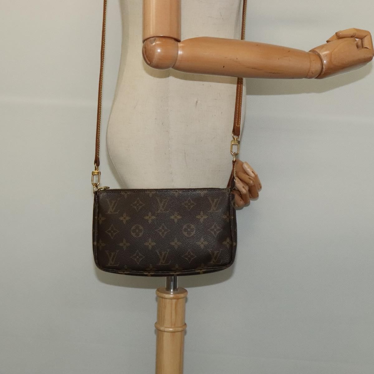 Louis Vuitton Pochette Accessoires NM Monogram Canvas, BROWN, CANVAS, Clutche & pouche