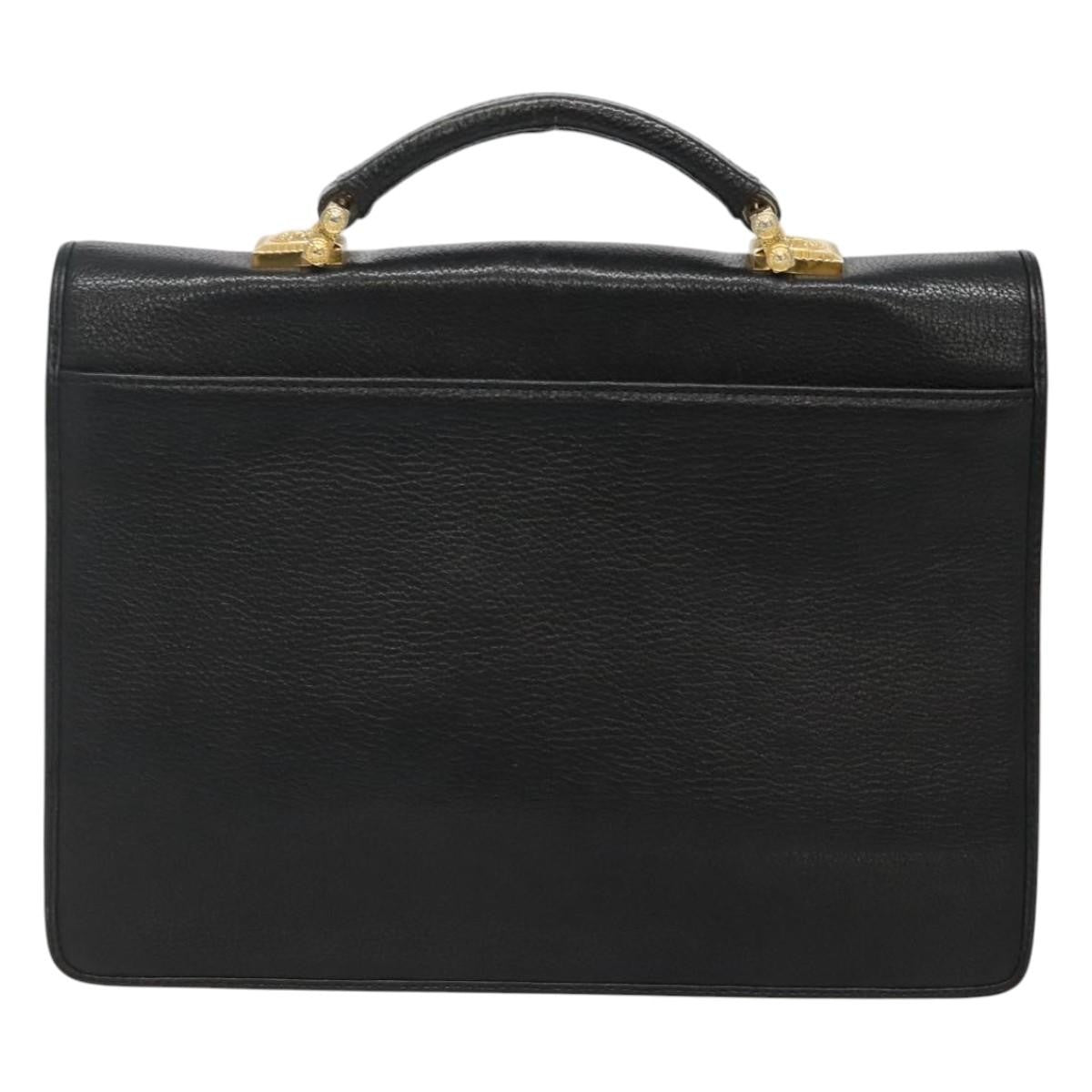 Versace Vintage Sun handbag Leather, BLACK, LEATHER, Handbag